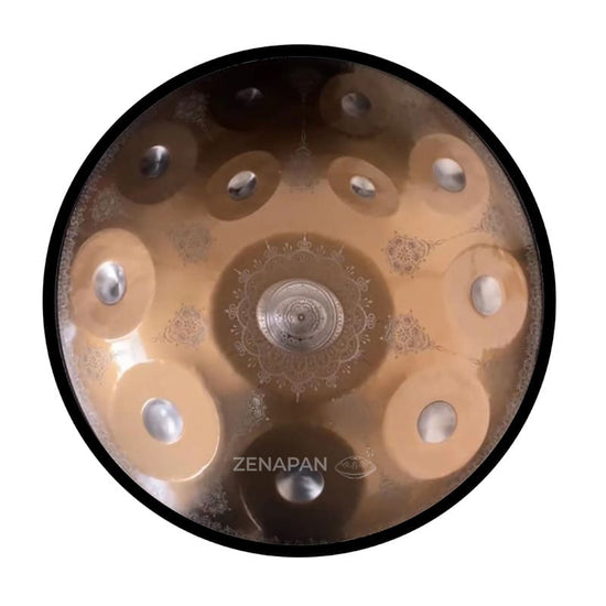 Handpan, frequence 432hz, frequence 440hz, hang drum, hang, gamme Ré mineur Kurd, Zenapan, Do majeur, handpan origine, acheter handpan, couleur bronze